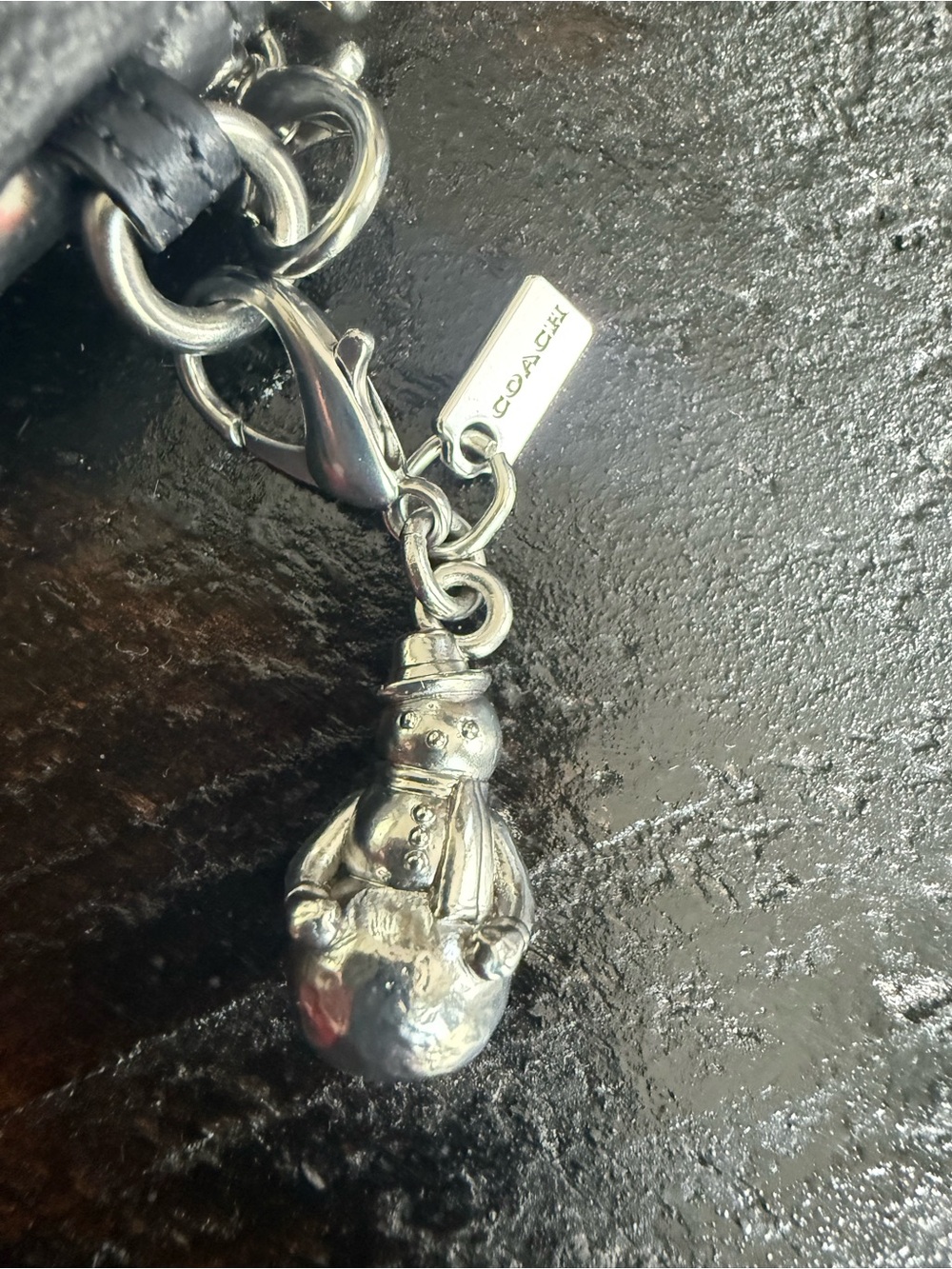 Coach Corner Zip Snowman wristlet - Picture 3 of 5